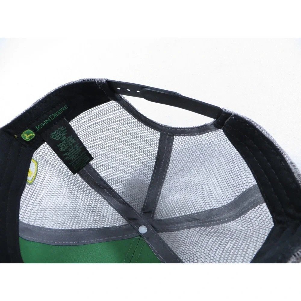 John Deere Greenline Service Corp Black Snapback Adjustable Trucker Hat Cap NWOT